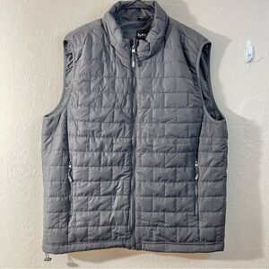 Mack Russo Men Puffer Vest Jacket Size XL Gray Pockets Lightweight Outdoor